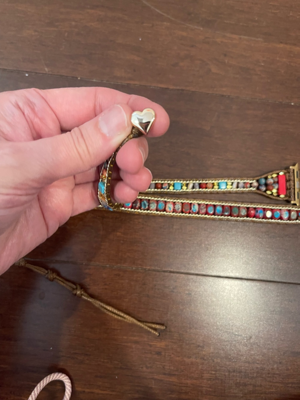 Cape Diablo Practical Magic Apple Watch Band in Cherry Emperor Jasper - Picture 5 of 8